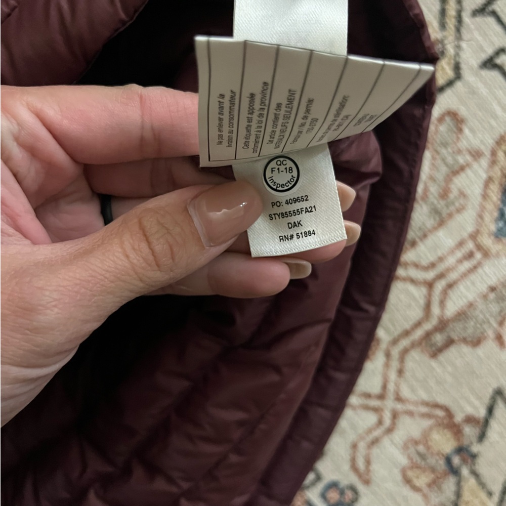 Patagonia Alplight Down Dark Ruby Zip Pullover Nw… - image 6